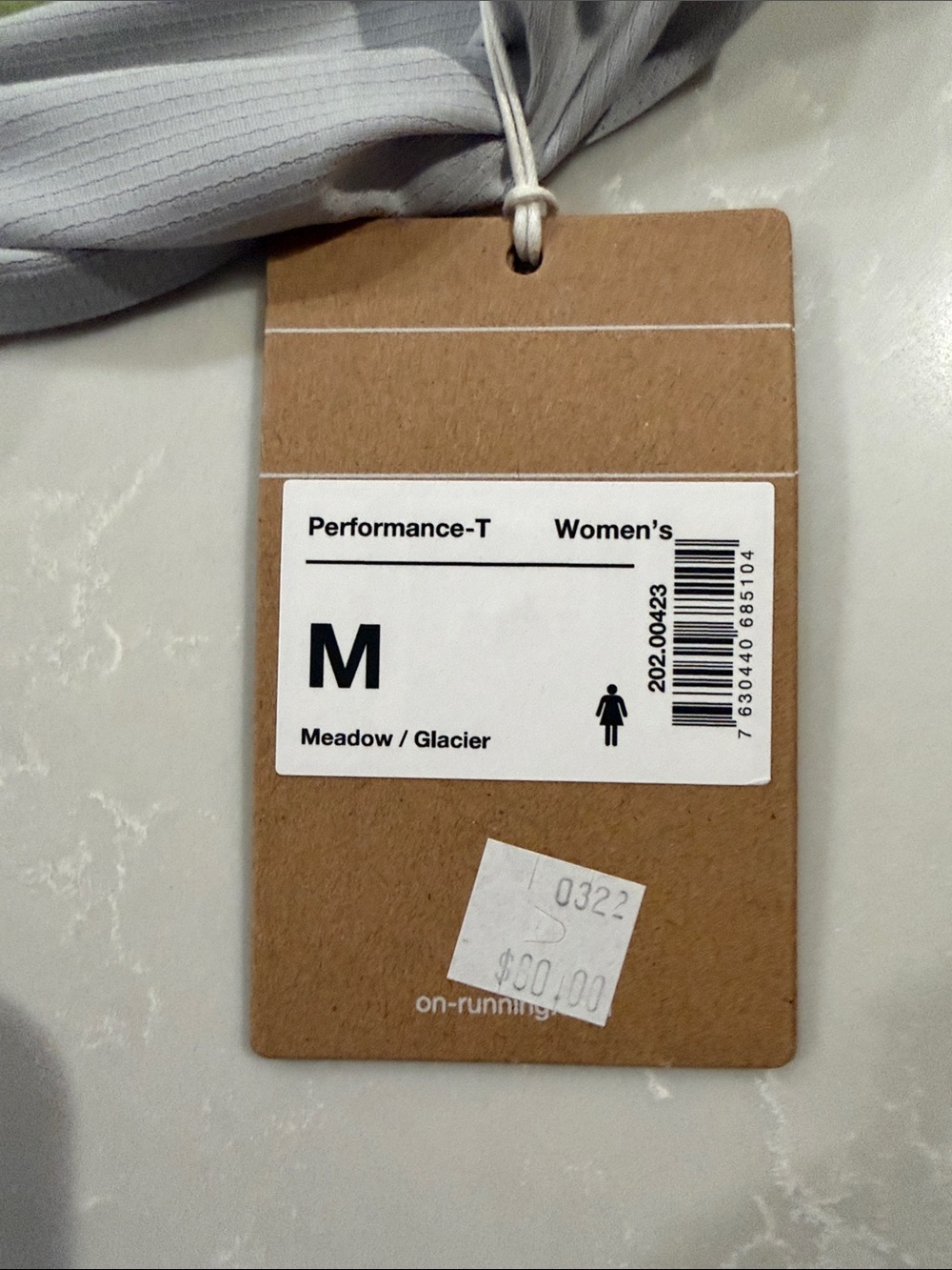 On Running Women's Short-Sleeve Performance Tee in Pale Green - Picture 3 of 4